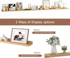 Floating Picture Ledge Shelves for Wall Set of 2, 84 Inches Picture Ledge Shelf - Image 6