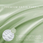 MR&HM Satin Bed Sheets with Elastic Corner Straps, King Size Sheets Set - Image 2