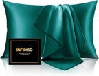 INFIIXSO Silk Pillow Cases 2 Pack Standard Size, Ultra Smooth & Soft Mulberry by INFIIXSO