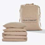 100% Sandwashed Cotton Duvet Cover King, Soft King Size Duvet Cover Set 3 Pieces - Image 7
