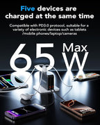 65W for MacBook Pro Charger, 5-in-1 Retractable Wall Charger Plug for iPhone 17 - Image 4