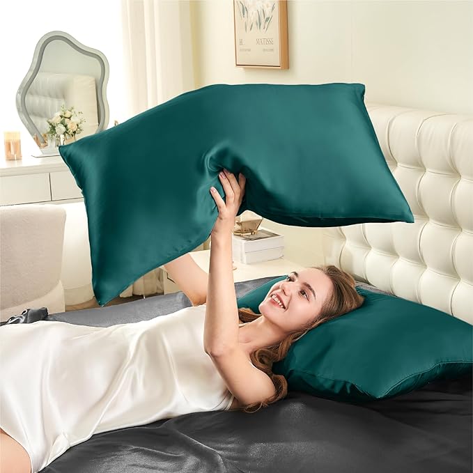 INFIIXSO Silk Pillow Cases 2 Pack Standard Size, Ultra Smooth & Soft Mulberry - Image 8
