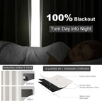 Topfinel Pinch Pleat Full Blackout Curtains & Drapes 84 Inch Length 2 Panels Set - Image 2