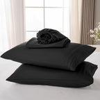 ROSE&RISY Black Full Sheet Set, 4 Pieces Soft Bedding Queen Sheet Set, - Image 6