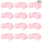 Casoty 12 Pcs Pink Spa Headband, Makeup Headband by Casoty