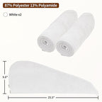 NEXCOVER Hair Towel Microfiber, 2 Pack White 9.8 inch X 25.5 inch Hair Wrap - Image 4