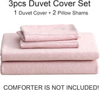 PURE ERA Jersey Knit Duvet Cover Set 100% T-Shirt Cotton Super Soft Comfy 3pc - Image 5