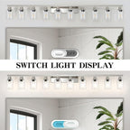 Brushed Nickel Bathroom Vanity Light, 10-Light Vanity Lights - Image 5