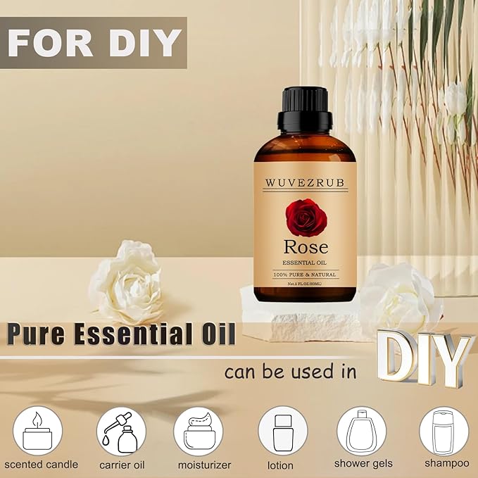 Rose Essential Oils, 60ML Pure and Natural Essential Oil - Image 3