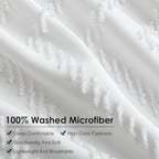 WARMDERN Boho Duvet Cover Set, Tufted Bedding Duvet Covers Soft Washed - Image 6