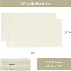 Madison Park Turkish Bath Towel Set 100% Cotton Bath Towel 600GSM Oversized - Image 7