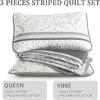 DJY Striped Quilt Set Queen Size - Image 5