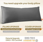 Goose Down Body Pillows for Adults, Large Body Pillow for Side Sleeper - Image 2