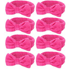 Semato 8 Pcs Hot Pink Spa Headband by Semato