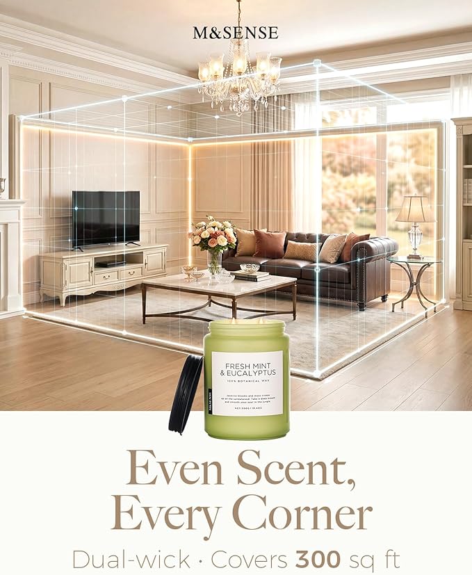 M&SENSE Sage Wood Scented Candles - Image 7
