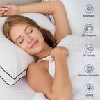 CozyLux Pillows Queen Size Set of 4, Soft and Supportive 3D Down Alternative - Image 6