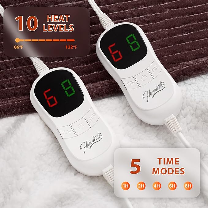 Homemate Electric Heated Blanket Queen Size - Image 3