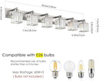 Aipsun Brushed Nickel Bathroom Light Fixtures 6 Light Vanity Lighting Fixture - Image 6