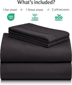 LuxClub 4 PC Full Sheet Set, Breathable Luxury Bed Sheets, Deep Pockets 18" - Image 2