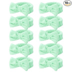 Casoty 10 Pcs Green Face Wash Headbands, Spa Gifts by Casoty