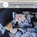 WONGS BEDDING Navy Boho Floral Quilt Set Queen, Elegant Blue Flower Bedspread - Image 5
