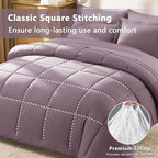 CozyLux Queen Comforter Set Dusty Purple, 7 Pieces Bed in a Bag Queen, All - Image 6