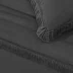 Andency Comforter Set Oversized King Dark Grey 120x120, 3 Pieces Boho Fall - Image 7