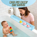 Bathtub Splash Guard for tub Kids& Bath Shelf for Kids – Toddler Bath Tray - Image 5