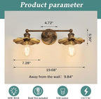 ZGLAOJT 2 Light Vintage Vanity Light Oil Rubbed Bronze Bathroom Light Fixtures - Image 2