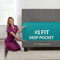 California King Fitted Sheet Deep Pocket – Real 16” Cal King Fitted Sheet Fit by DeaLuxeBedding