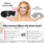 LitBear 100% 22 Momme Mulberry Silk Sleep Mask - Image 9