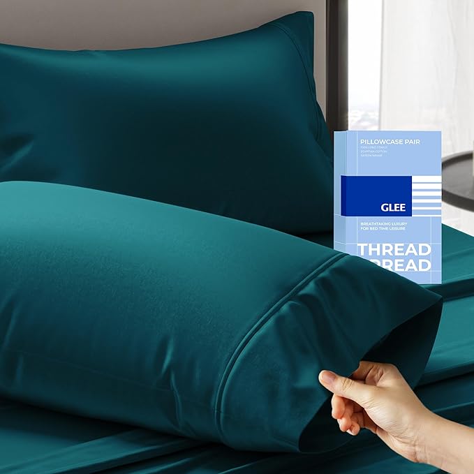 Thread Spread 100% Cotton King Size Pillow Cases Set of 2 by THREADSPREAD