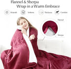 SNUGSUN Electric Heated Blanket Twin Size, Soft and Cozy Thickened Flannel and - Image 3