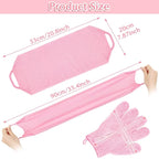 Anezus Exfoliating Shower Bath Gloves Back Scrubber Set - Image 6