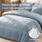 CozyLux Full Size Comforter Sets Grayish Blue - Image 4