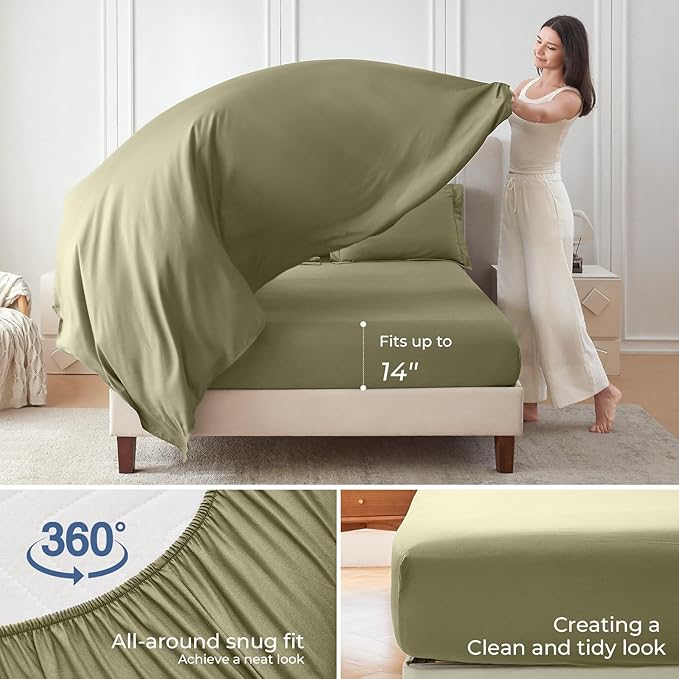 Sasttie Twin Comforter Set, 5 Pieces Reversible Bed in a Bag Twin, Complete - Image 5