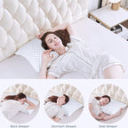 OSBED Cooling Adjustable Shredded Memory Foam Pillows Queen Size Set of 4 - Image 6
