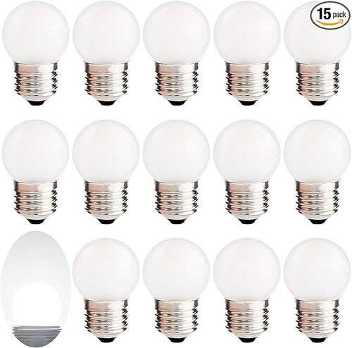 15 Pack Frosted LED Replacement Bulbs, Low Wattage Led Bulb, 1.5W Equivalent 15 by lightinlife-DIYIdeallife