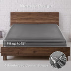 MR&HM Satin Bed Sheets, King Size Sheets Set - Image 5