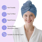 Microfiber Hair Drying Towel Wrap - Image 4