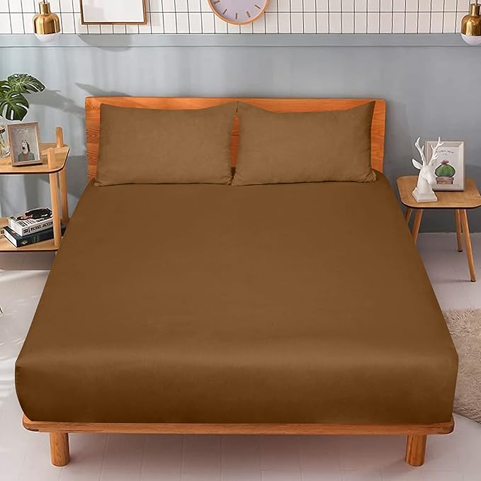 ROYALE LINENS 300 Thread Count 100% Long Staple Combed Cotton Fitted Sheet Full - Image 9