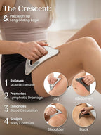 Rena Chris Gua Sha & Muscle Scraper Tool, Stainless Steel Body & Face Gua Sha - Image 3