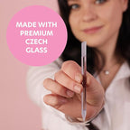 BONA FIDE BEAUTY Glass Cuticle Pusher, 1-Pieces Blue Gentle Czech Manicure Stick - Image 6