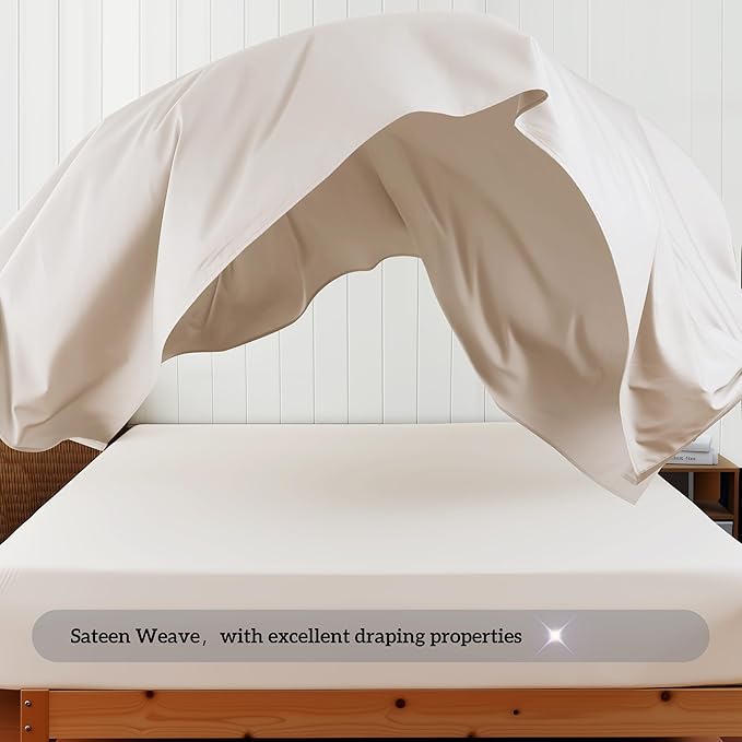 Cotton Flat Sheets Only, 600 TC 100% Cotton Flat Sheet Top Sheet Only, King - Image 9