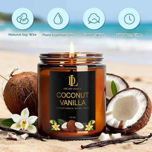 6 Pack Scented Candles Set, 42oz 300 Hour Long Lasting Candle, Soy Candles - Image 2