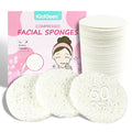 60-Count Compressed Facial Sponges|100% Natural Kickleen Cellulose Cosmetic Spa by KICKLEEN