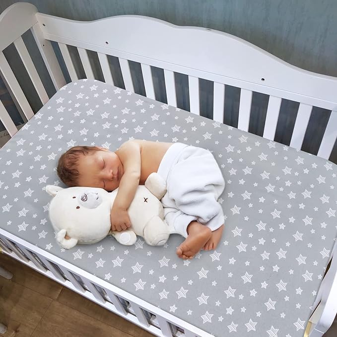 Crib Sheets for Boys or Girls 2 Pack, Fitted Crib Sheet for Standard Size Crib - Image 2