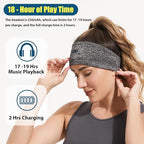 BORAYDA 2-Pack Bluetooth Headband, 18 Hours Play Time, HD Stereo, Built-in - Image 2