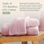 Springtree Home Luxury Bamboo Rayon Bath Towel Set of 4 | 35% Bamboo Rayon - Image 3
