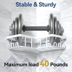 YASONIC Corner Adhesive Shower Caddy, - Image 2